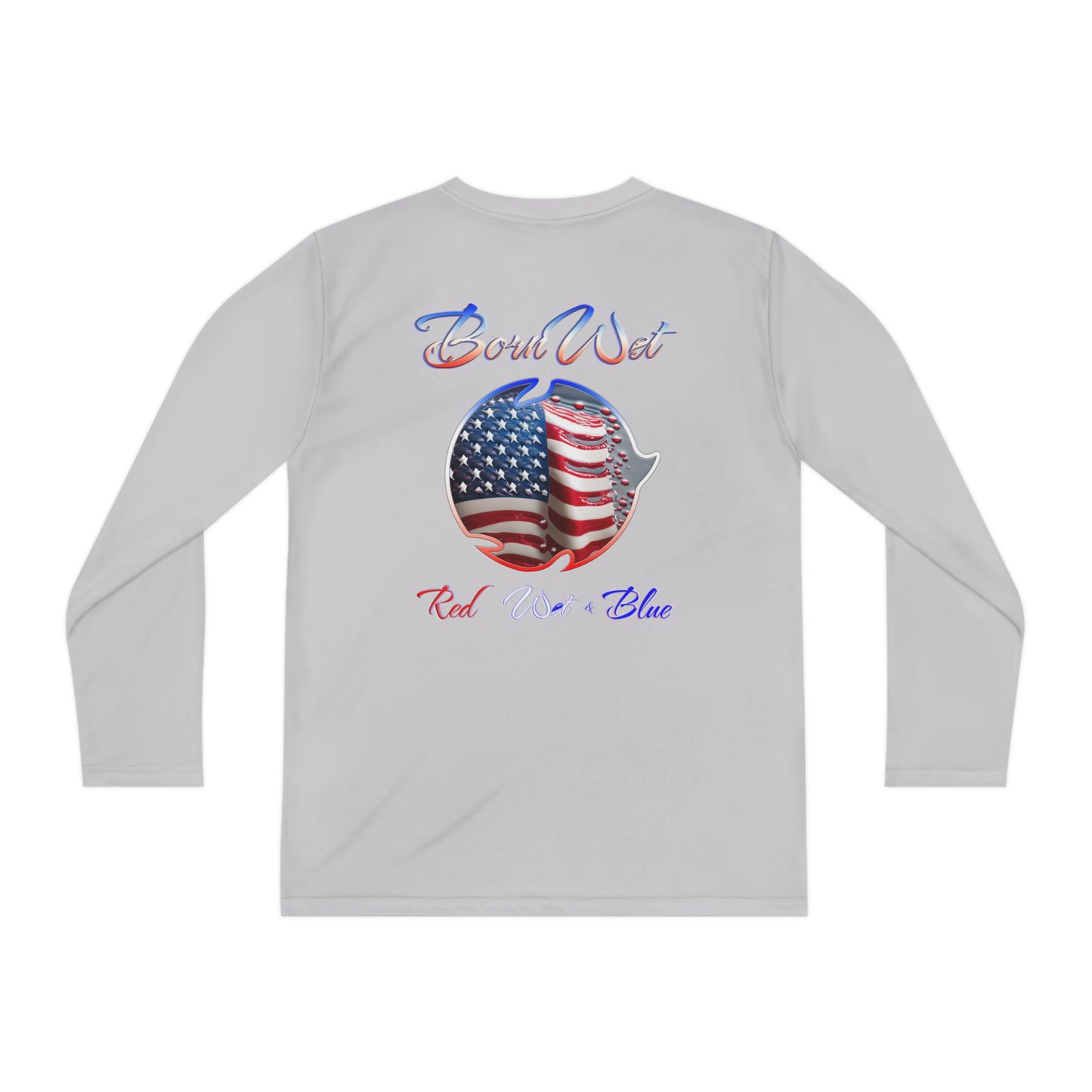 Red Wet & Blue - Born Wet - Youth Long Sleeve Competitor Tee