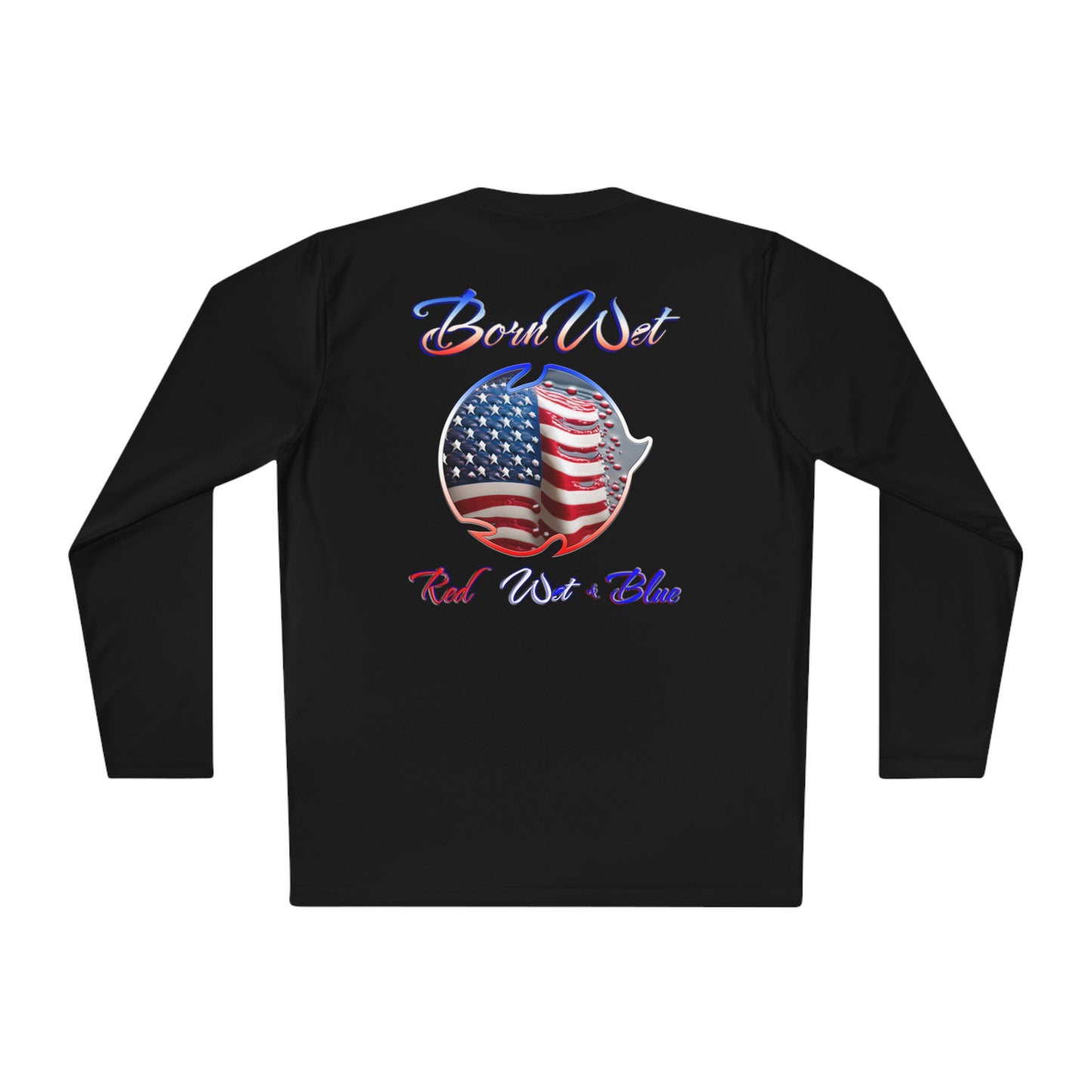 Red Wet & Blue - Born Wet - Unisex Lightweight Long Sleeve Tee